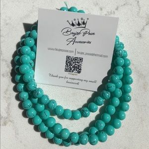 Green Turquoise Opaque Beads